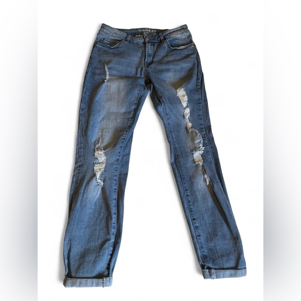 Resfrber Trendy Distressed Denim Boyfriend Jeans